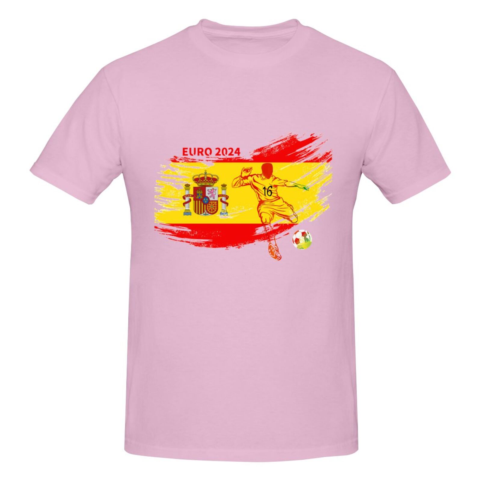 Men's Spain EURO 2024 Basic Short Sleeve T-Shirt BST1752