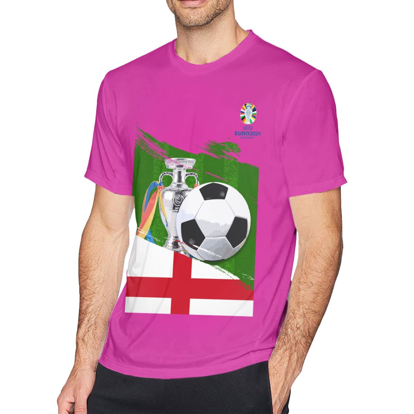 Men's England EURO 2024 Basic Short Sleeve T-Shirt BST1681