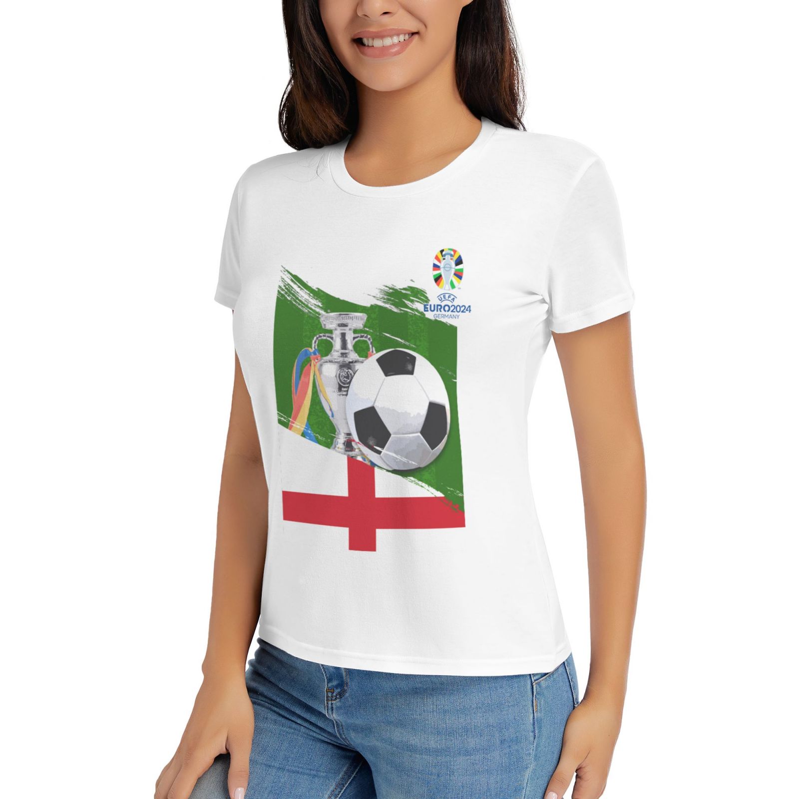Women's England EURO 2024 Basic Short Sleeve T-Shirt WBT1682