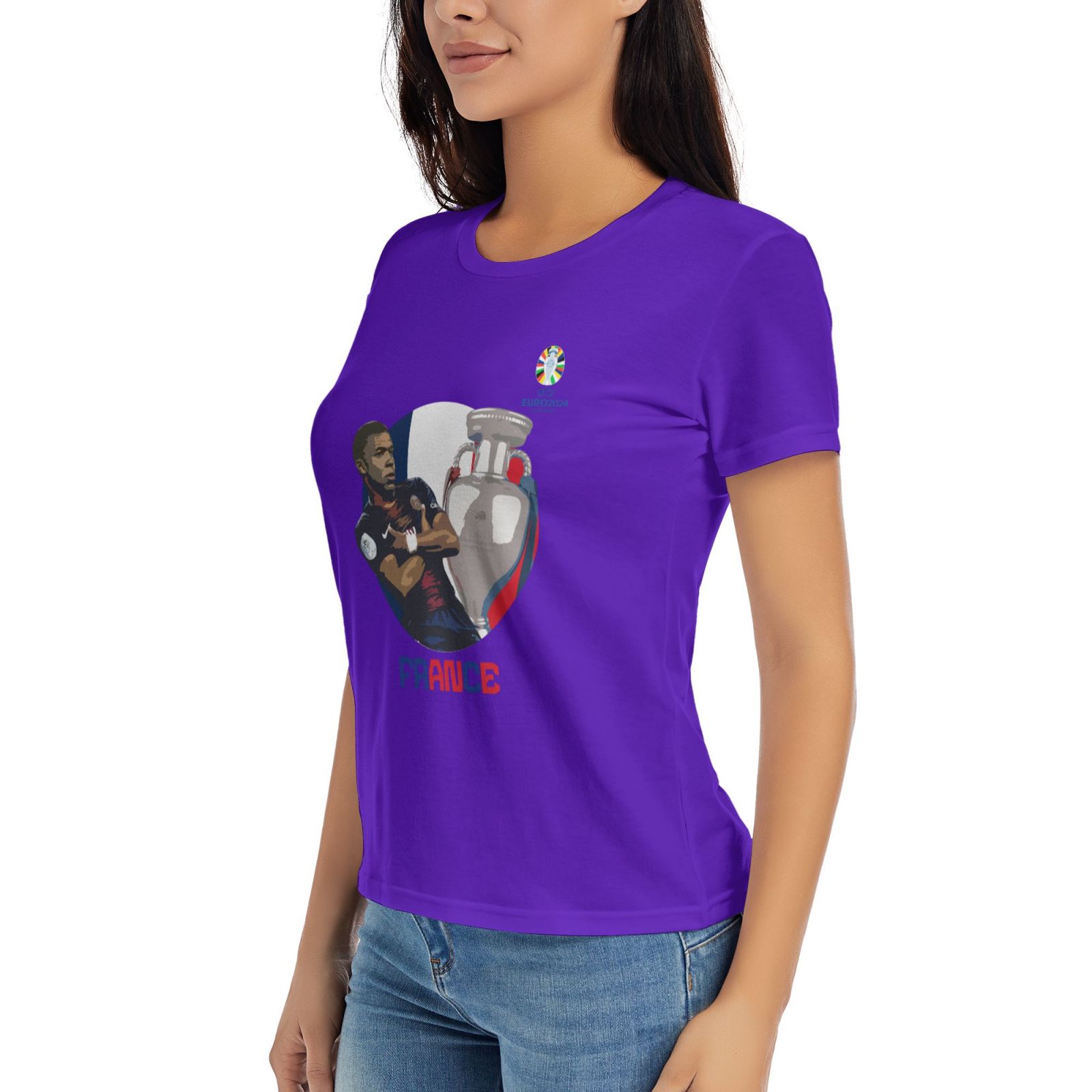 Women's France EURO 2024 Basic Short Sleeve T-Shirt WBT1730