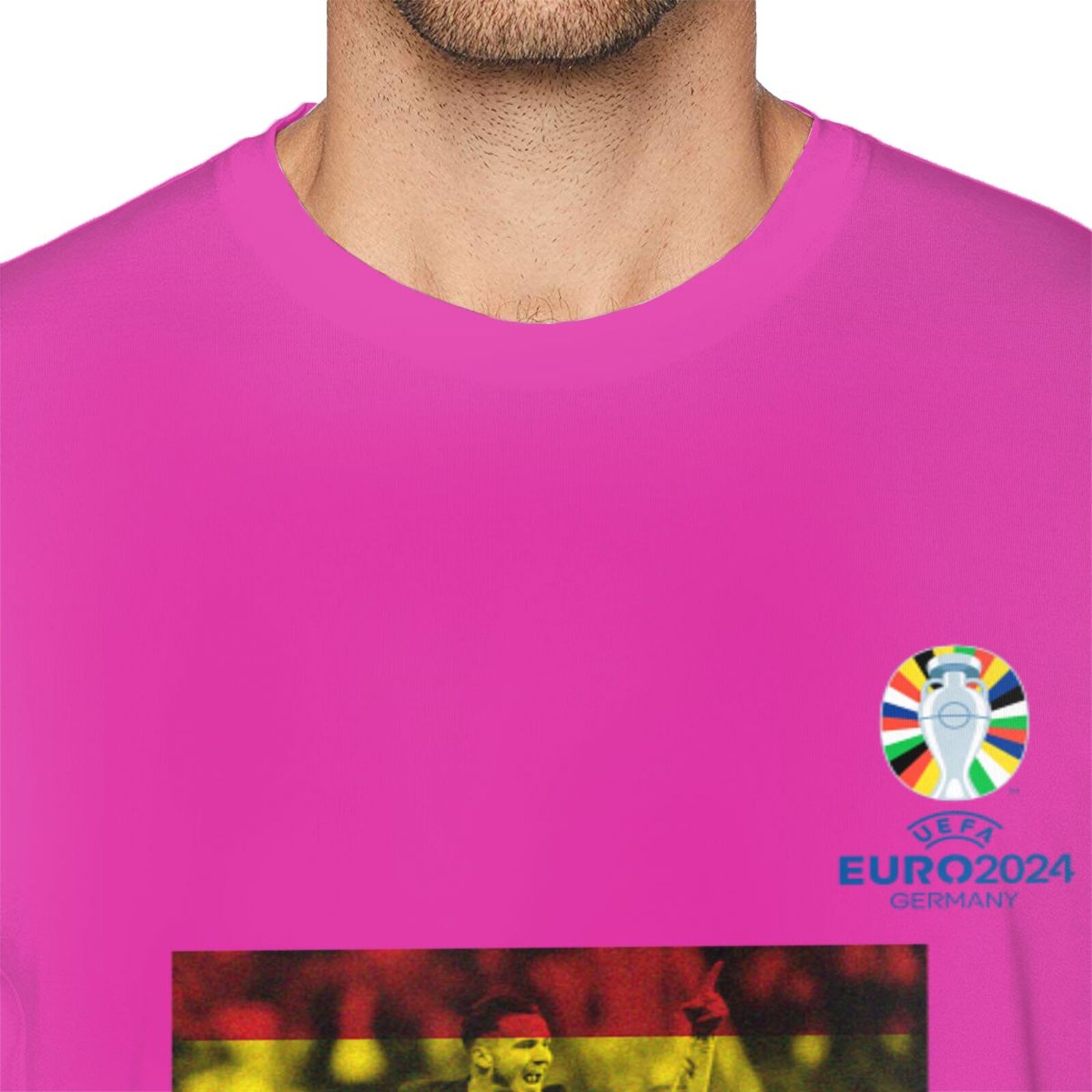 Men's Spain EURO 2024 Basic Short Sleeve T-Shirt BST1739