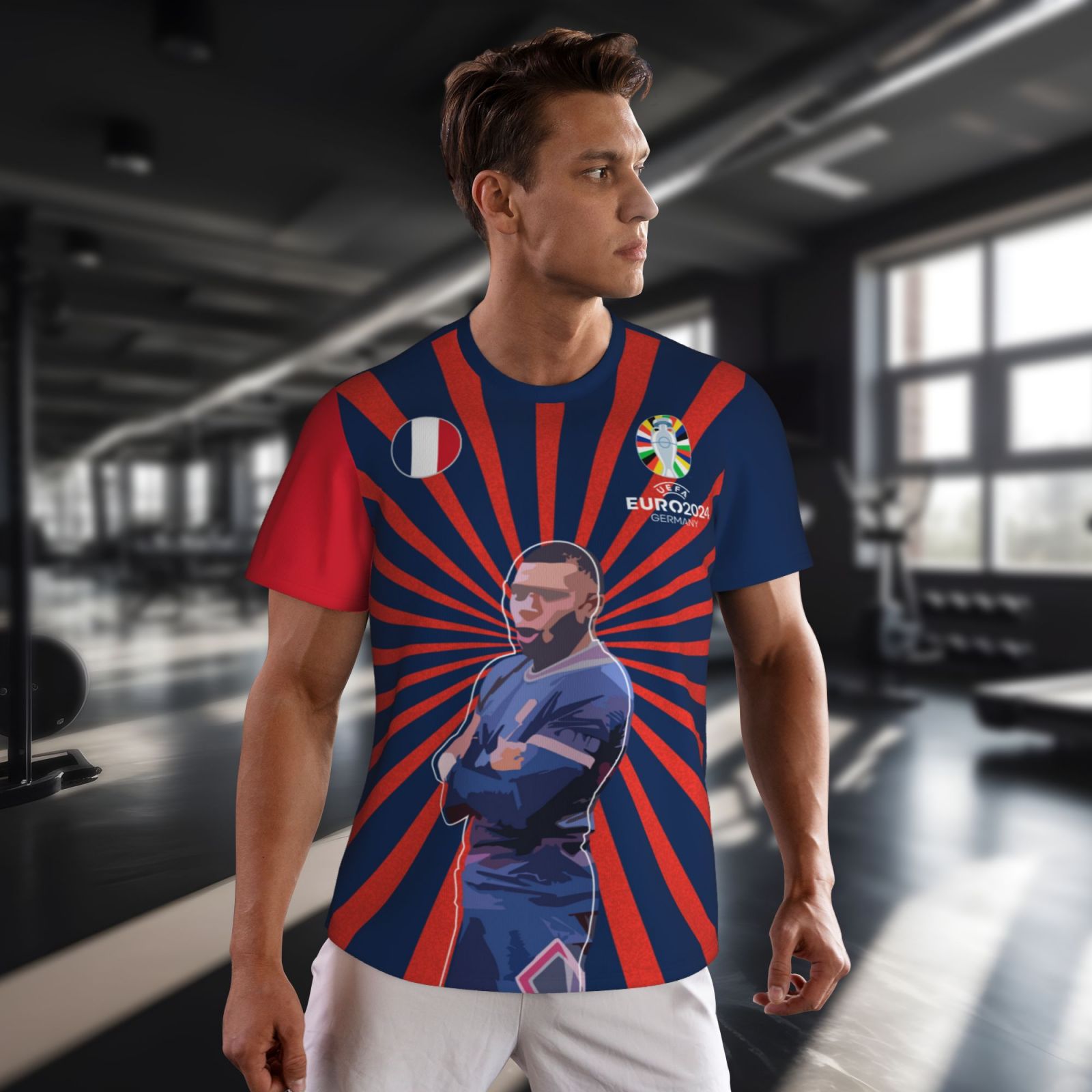 Men's France EURO 2024 Short Sleeved Mesh T-Shirt SMT1719