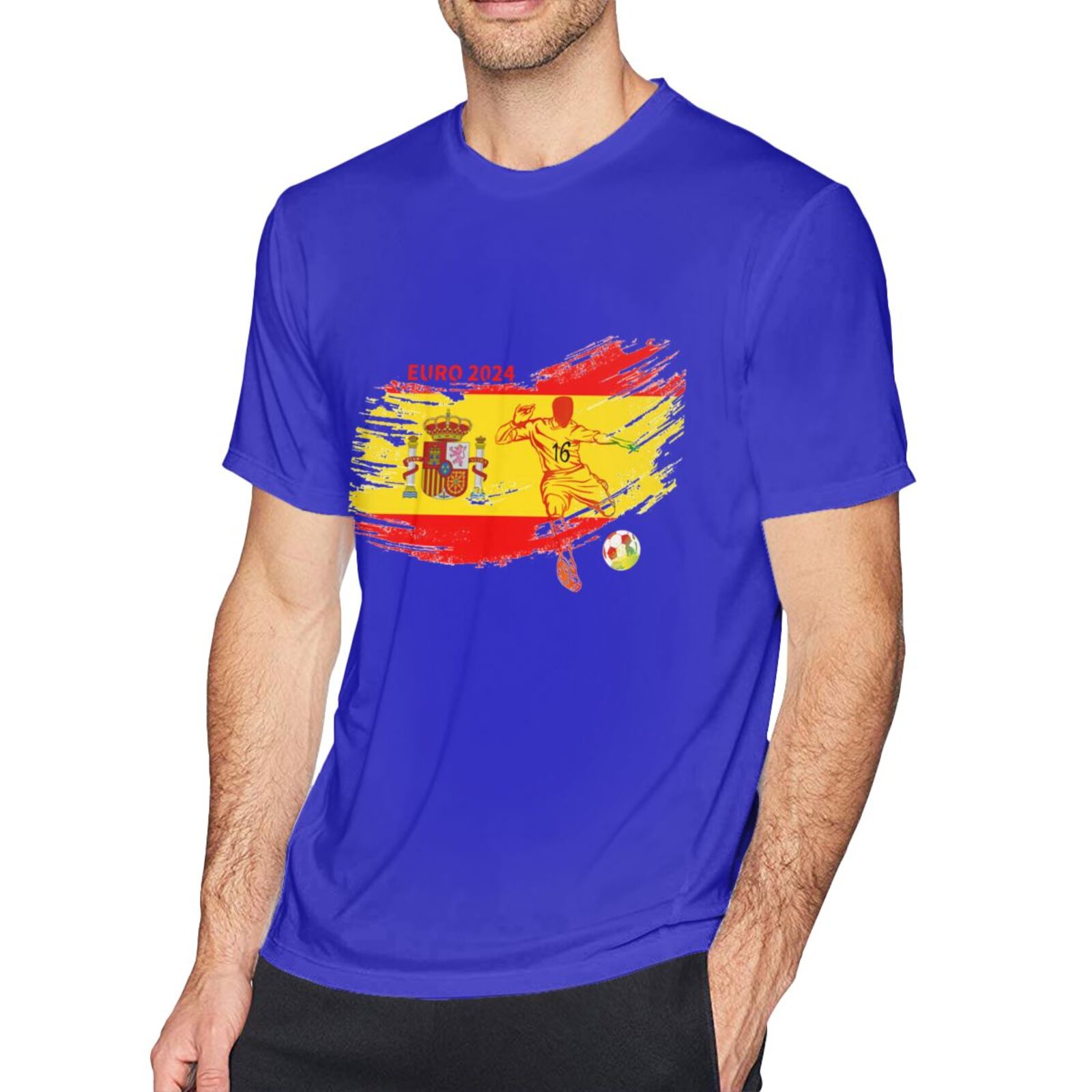 Men's Spain EURO 2024 Basic Short Sleeve T-Shirt BST1752