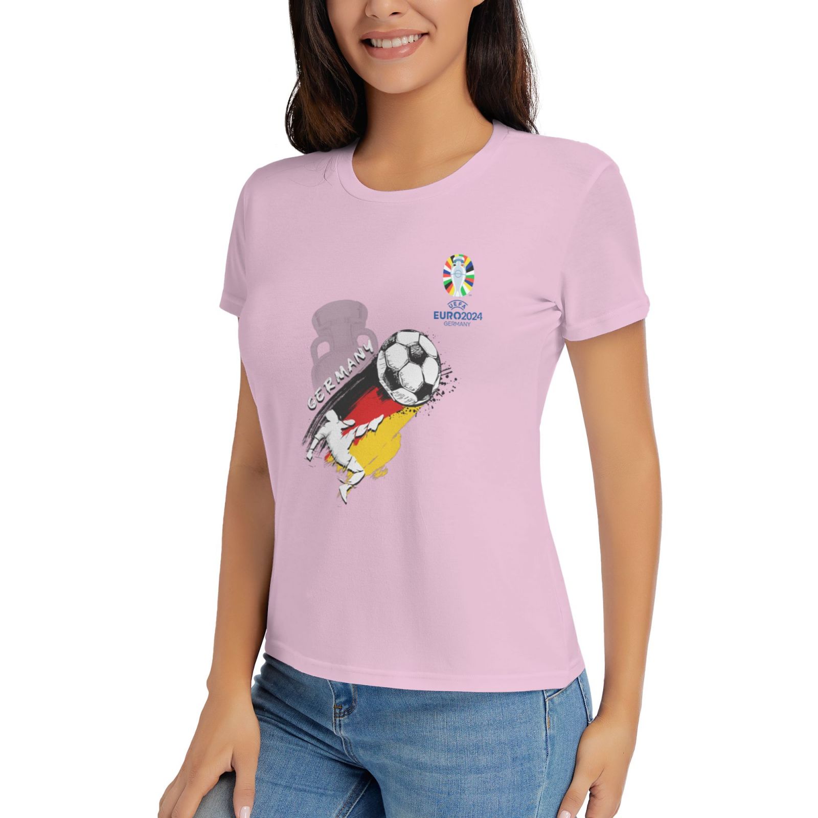 Women's Germany EURO 2024 Basic Short Sleeve T-Shirt WBT1680