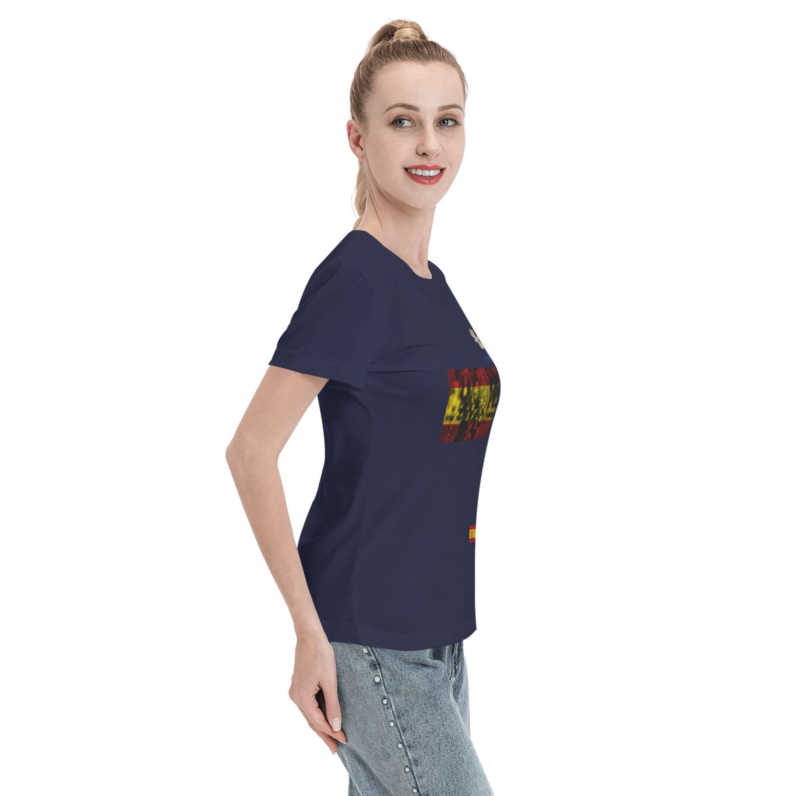 Women's Spain EURO 2024 Basic Short Sleeve T-Shirt WBT1740