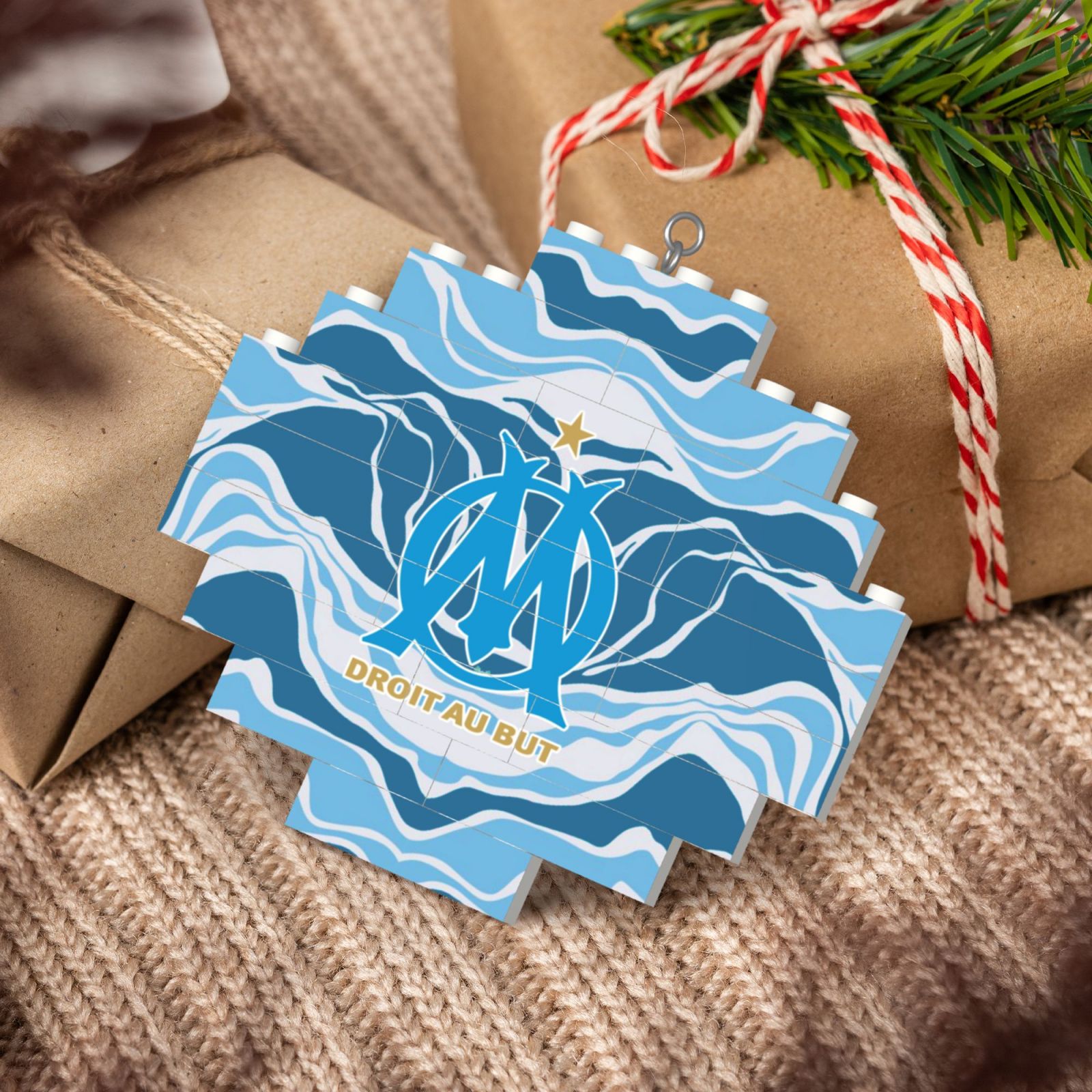 Olympique Marseille Building Block Puzzle Ornament BBP2021