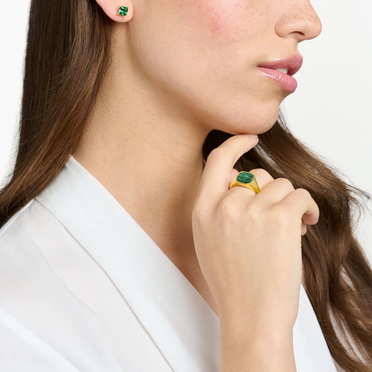Ring classic green-gold