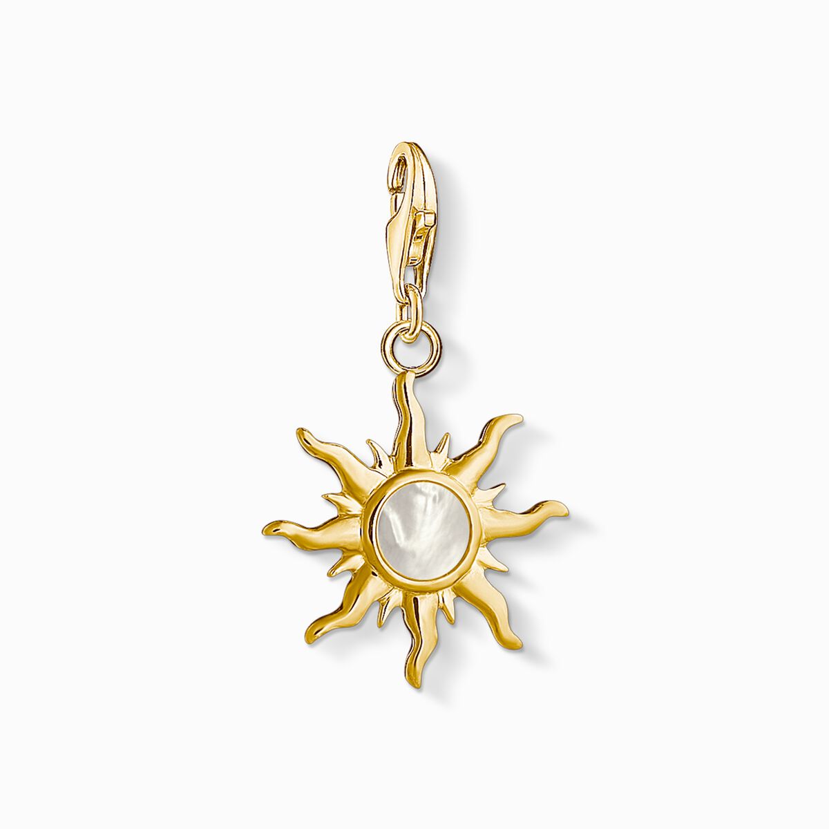 Charm pendant sun with mother-of-pearl stone