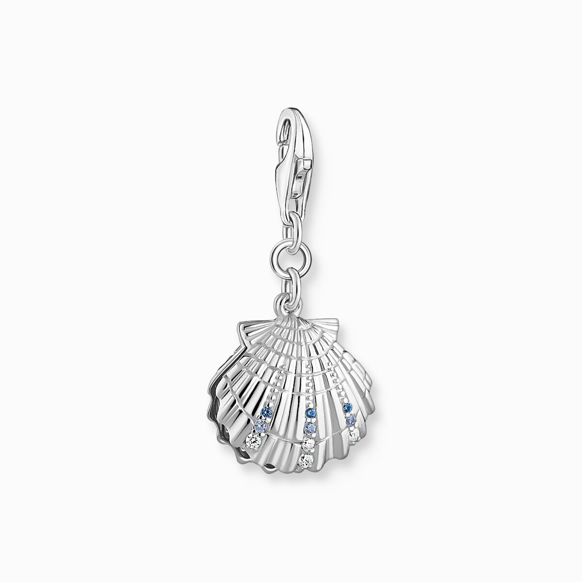 Charm pendant shell silver