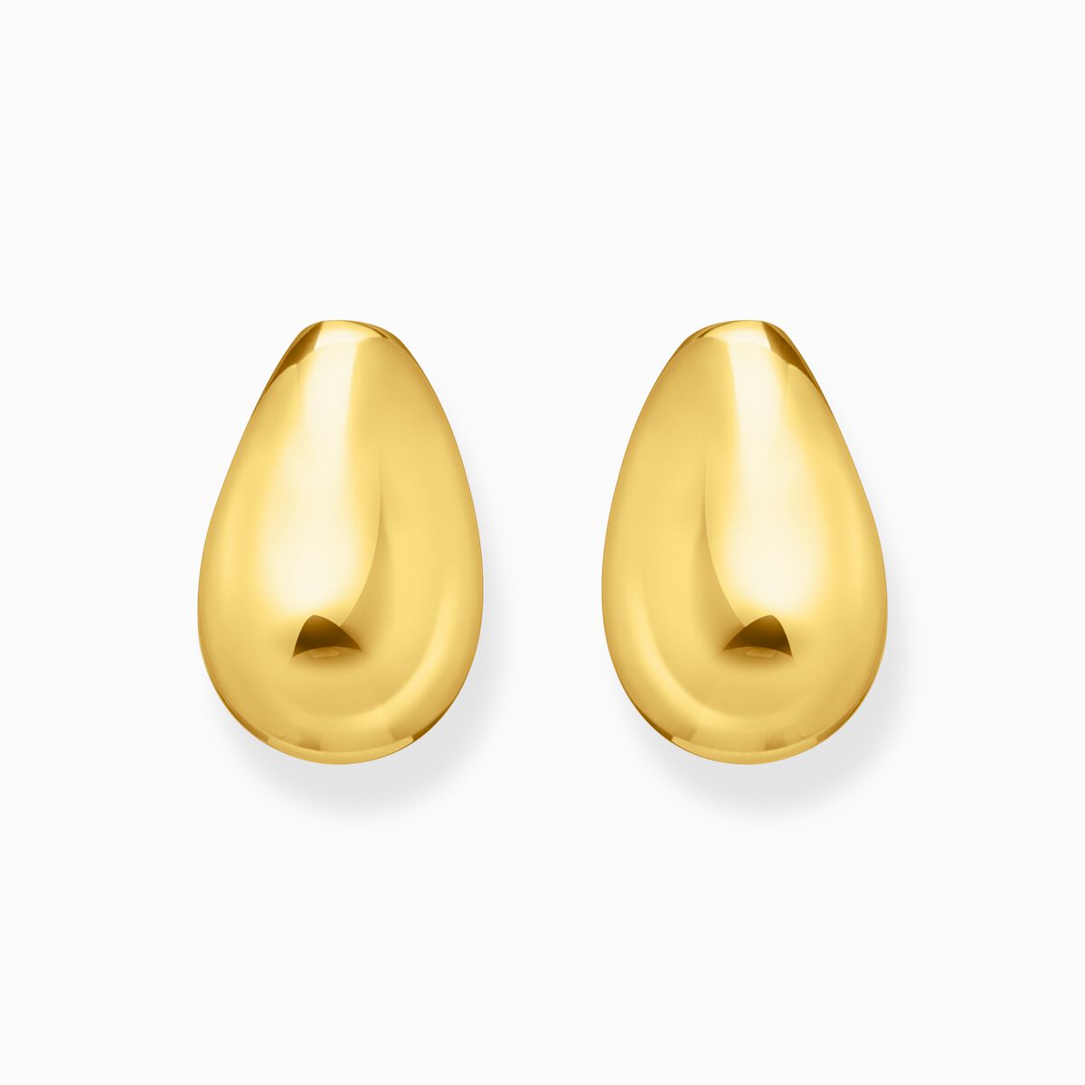 Gold-plated earrings in drop shape