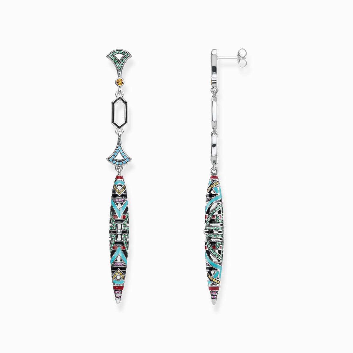 Earrings Asian ornaments