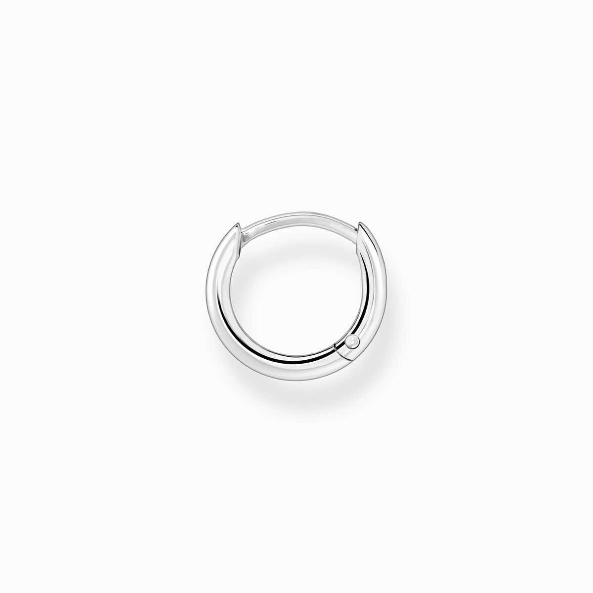 Single hoop earring classic silver