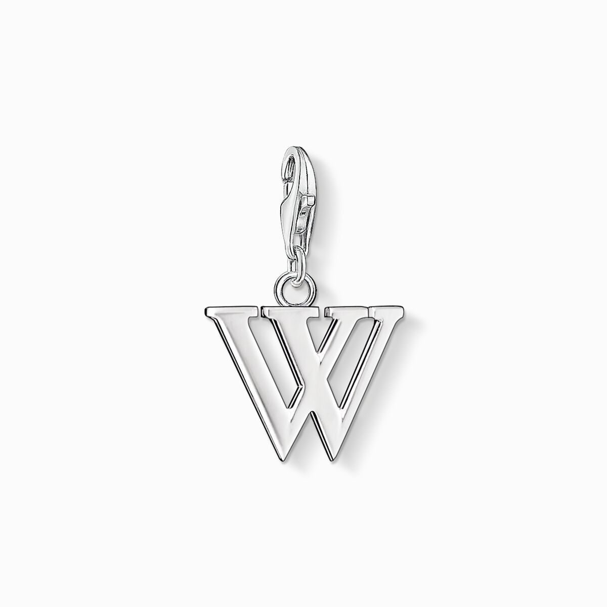 Charm pendant letter w