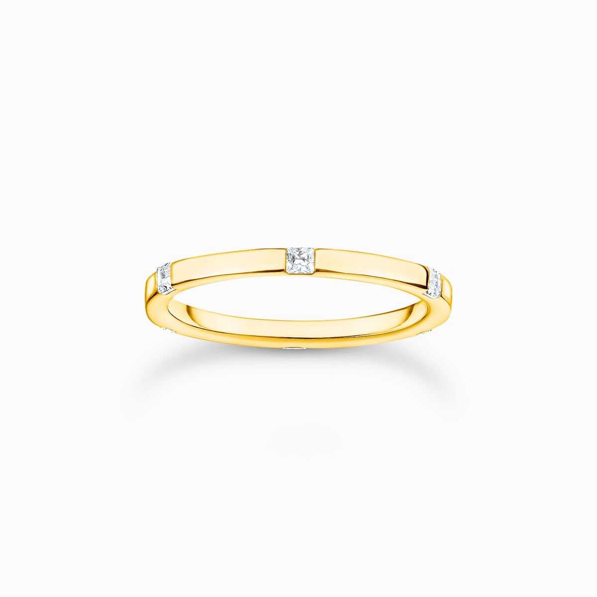 Ring with white stones gold