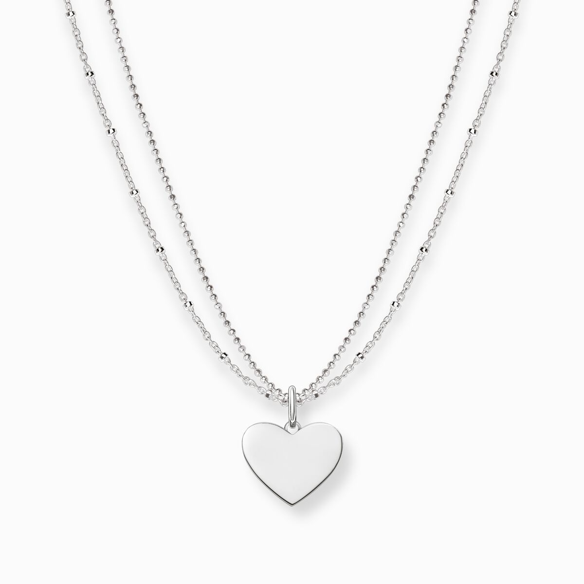 Necklace heart silver