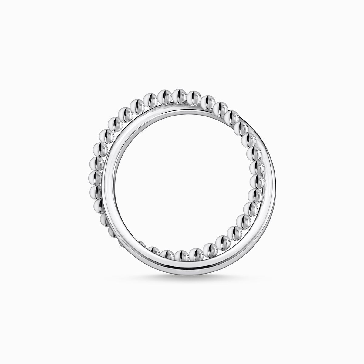 Ring double dots silver