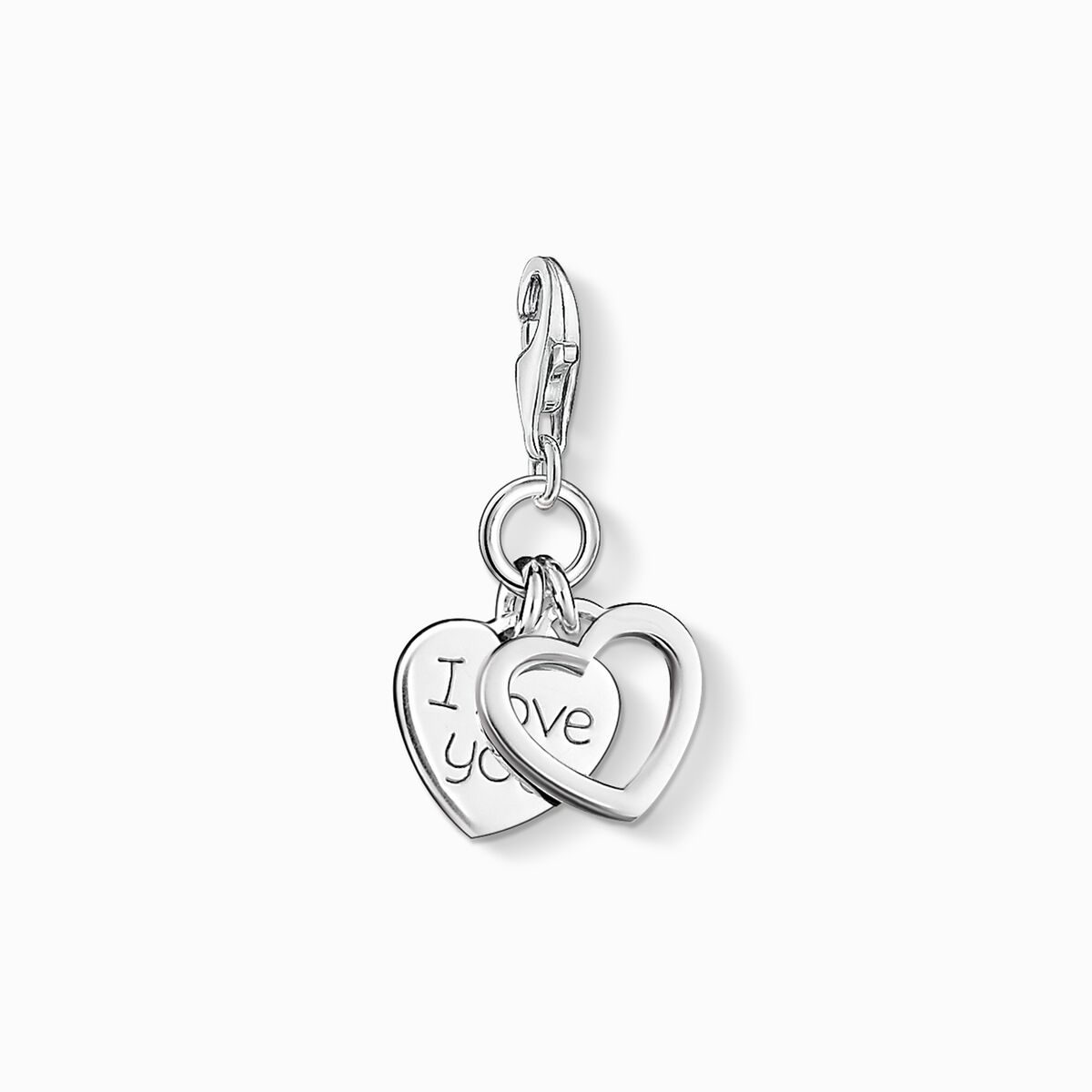 Charm pendant I love you hearts