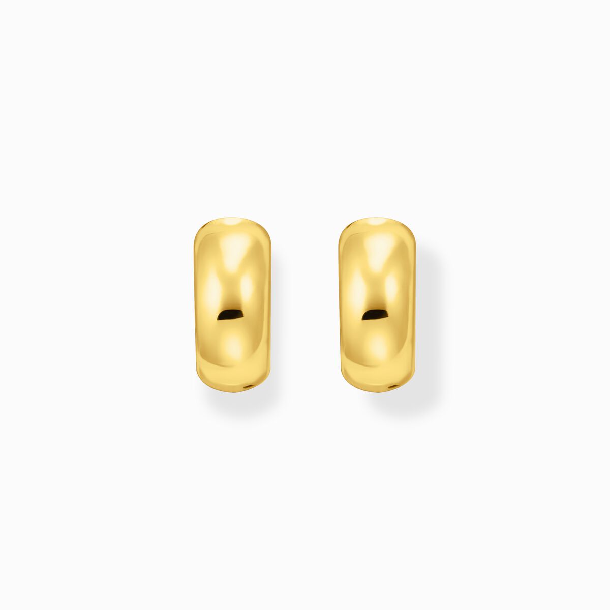 Gold-plated hoop earrings in chunky design