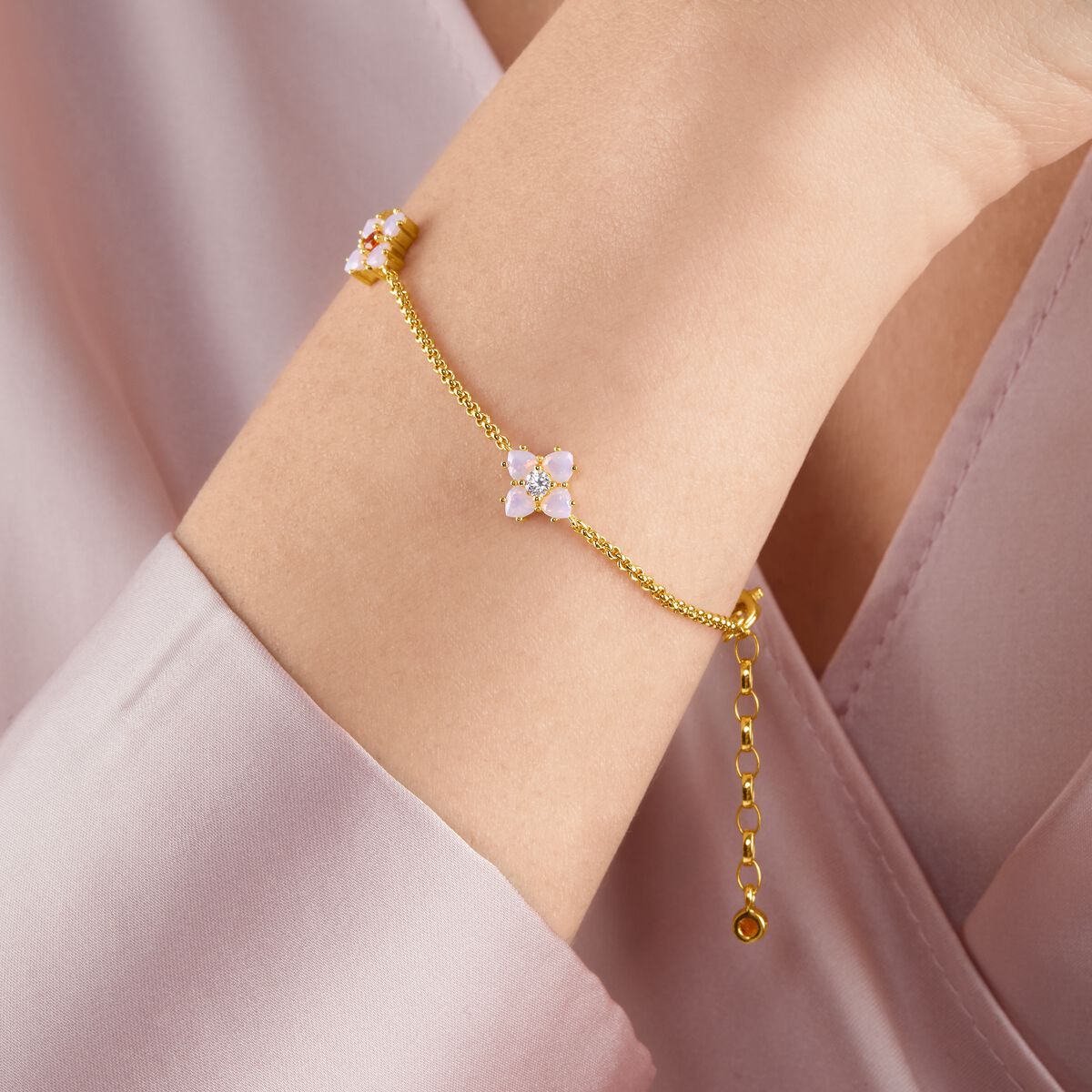 Bracelet flower gold