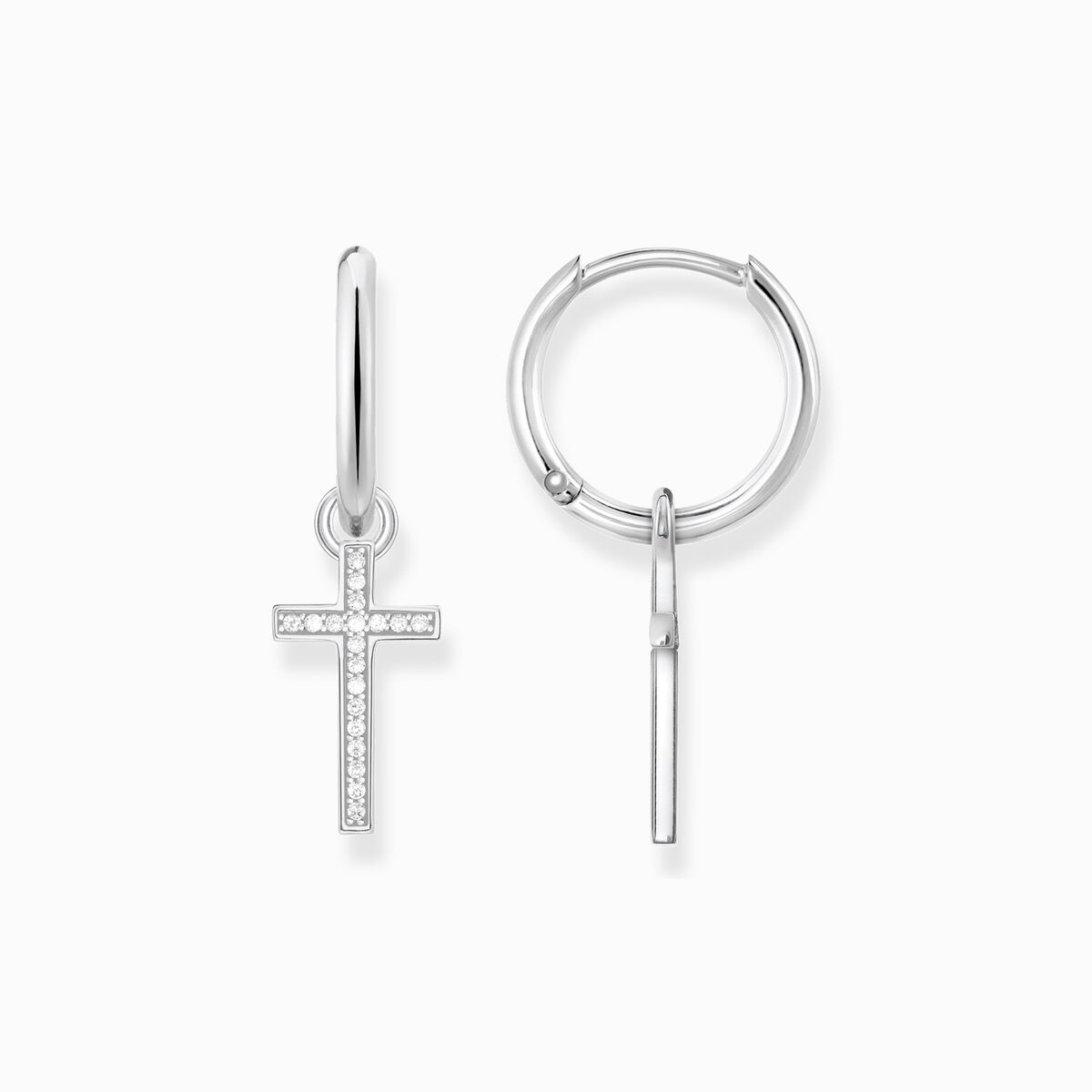 Hoop earrings cross