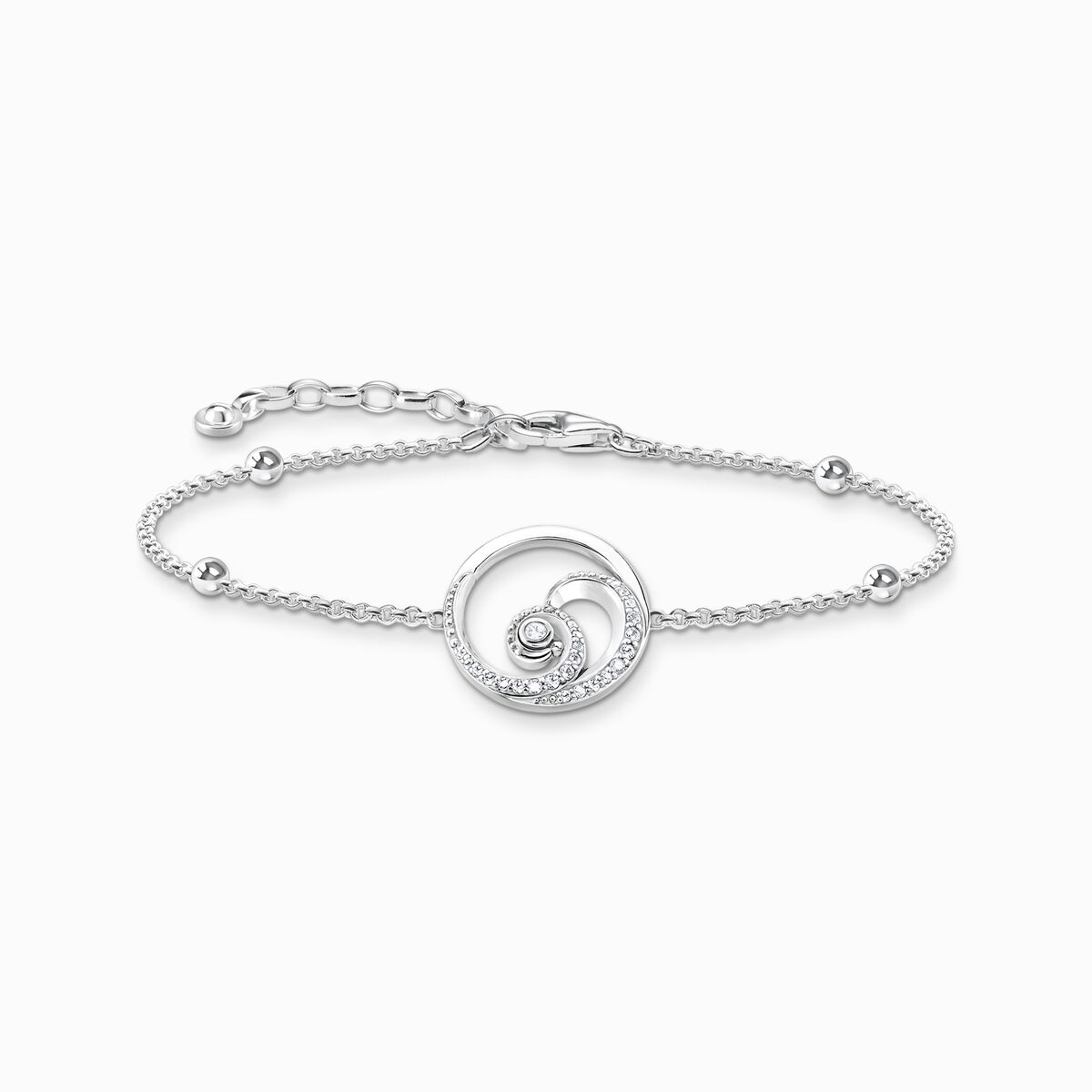 Bracelet wave with stones