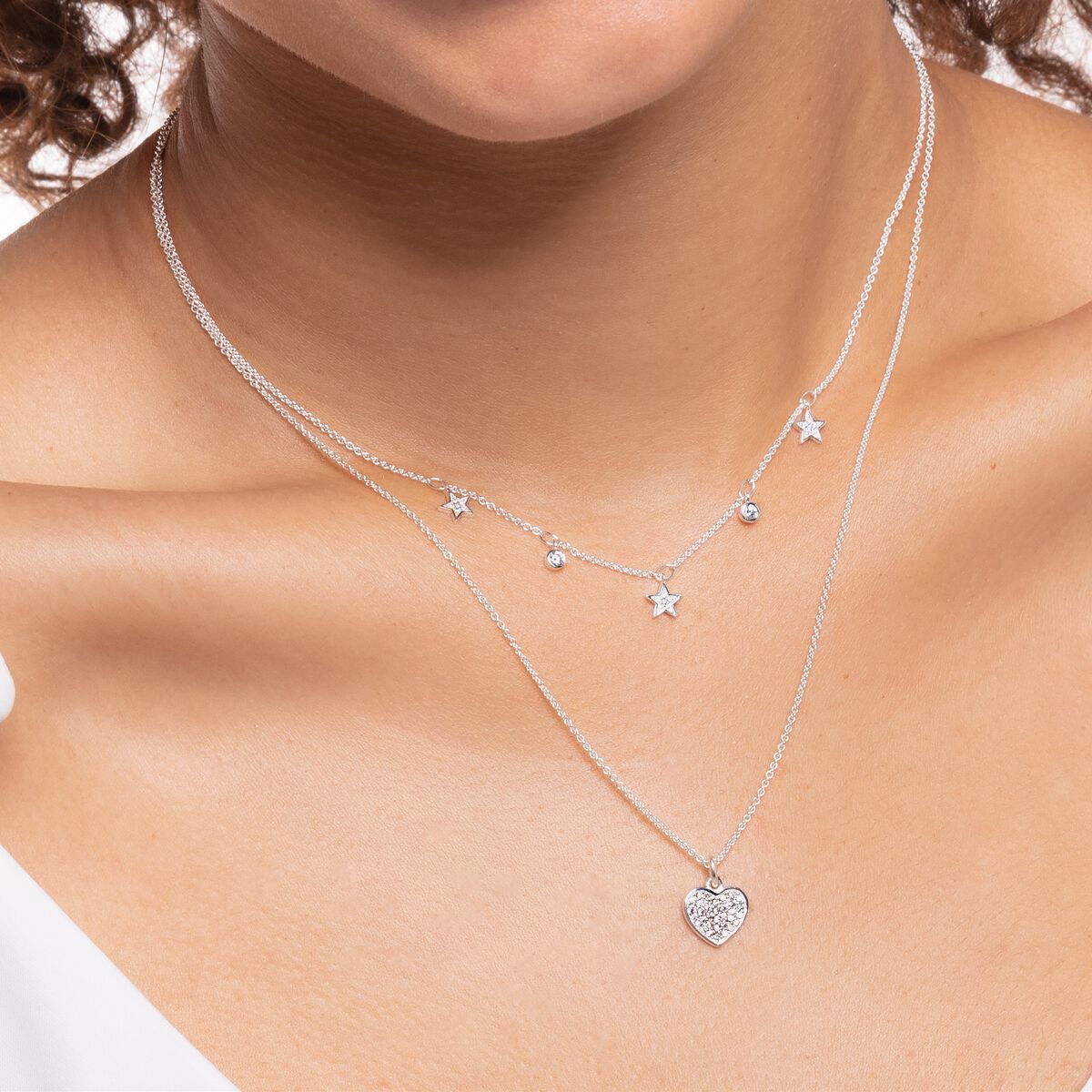 Necklace stars silver