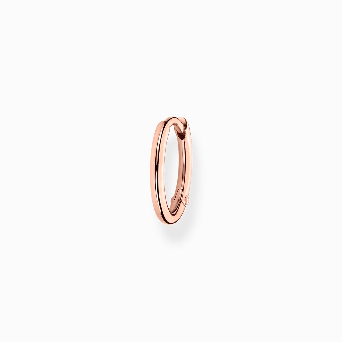 Single hoop earring classic rose gold