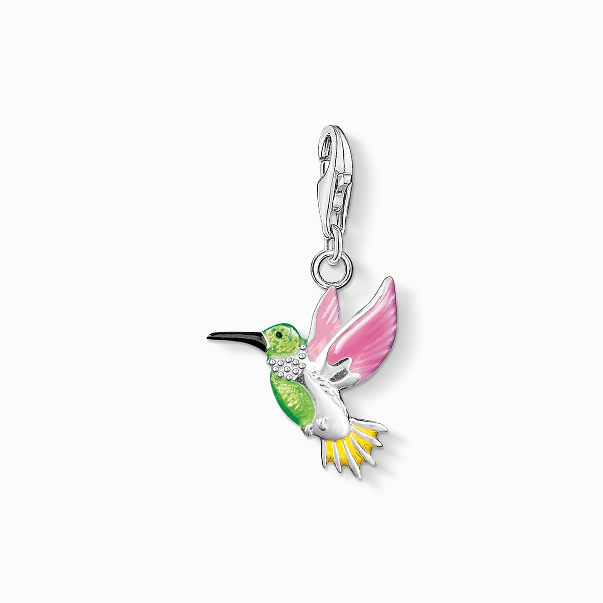 Charm pendant colourful hummingbird