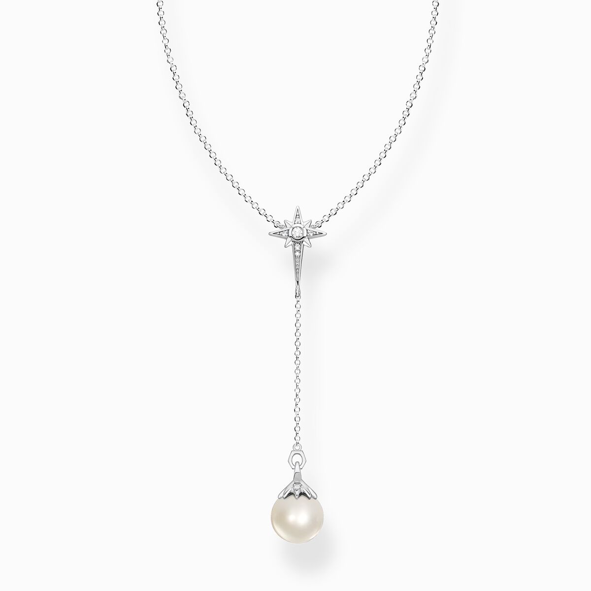Jewellery set magic stars with pearls silver