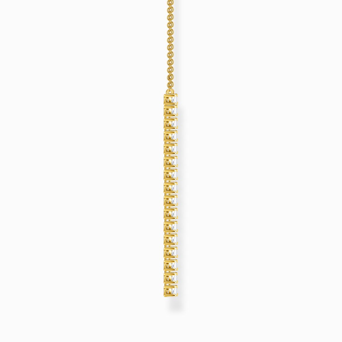 Necklace white stones gold