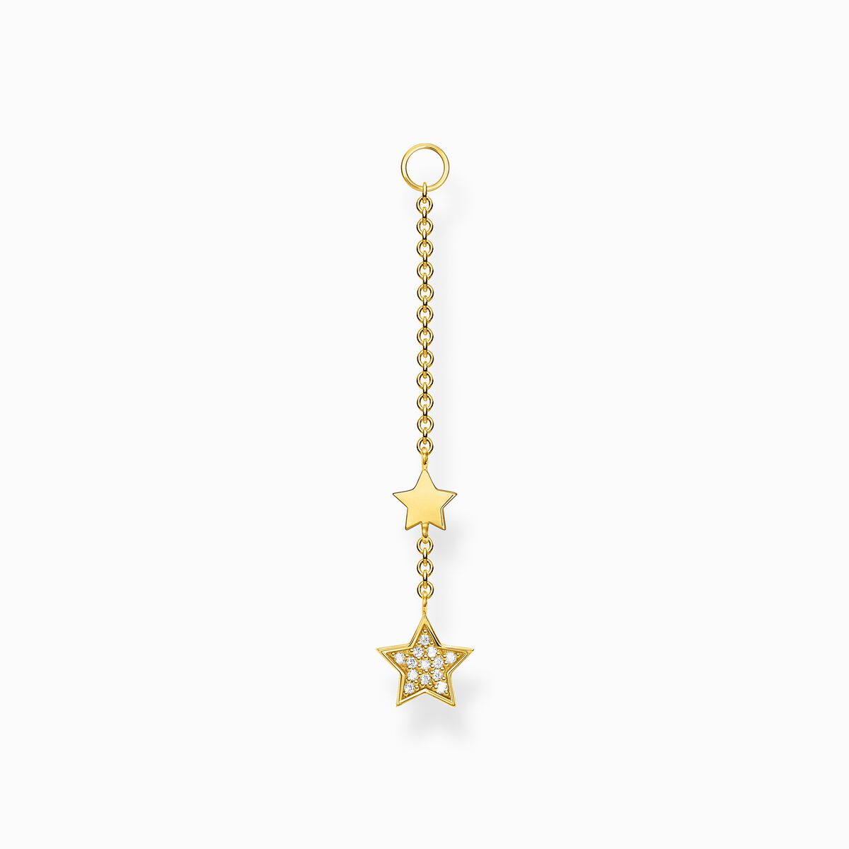 Single ear pendant stars gold