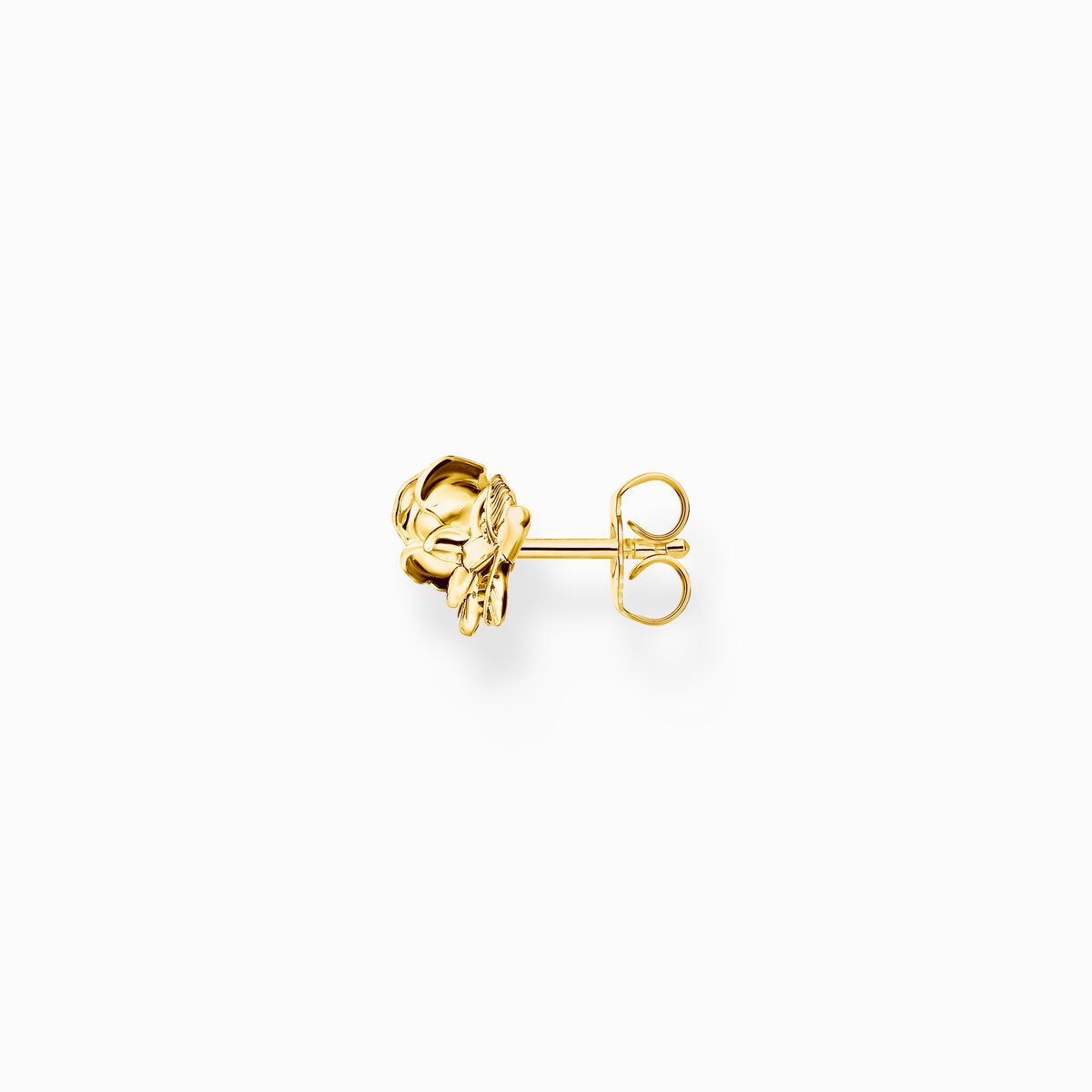 Gold-plated ear studs Roses Romance