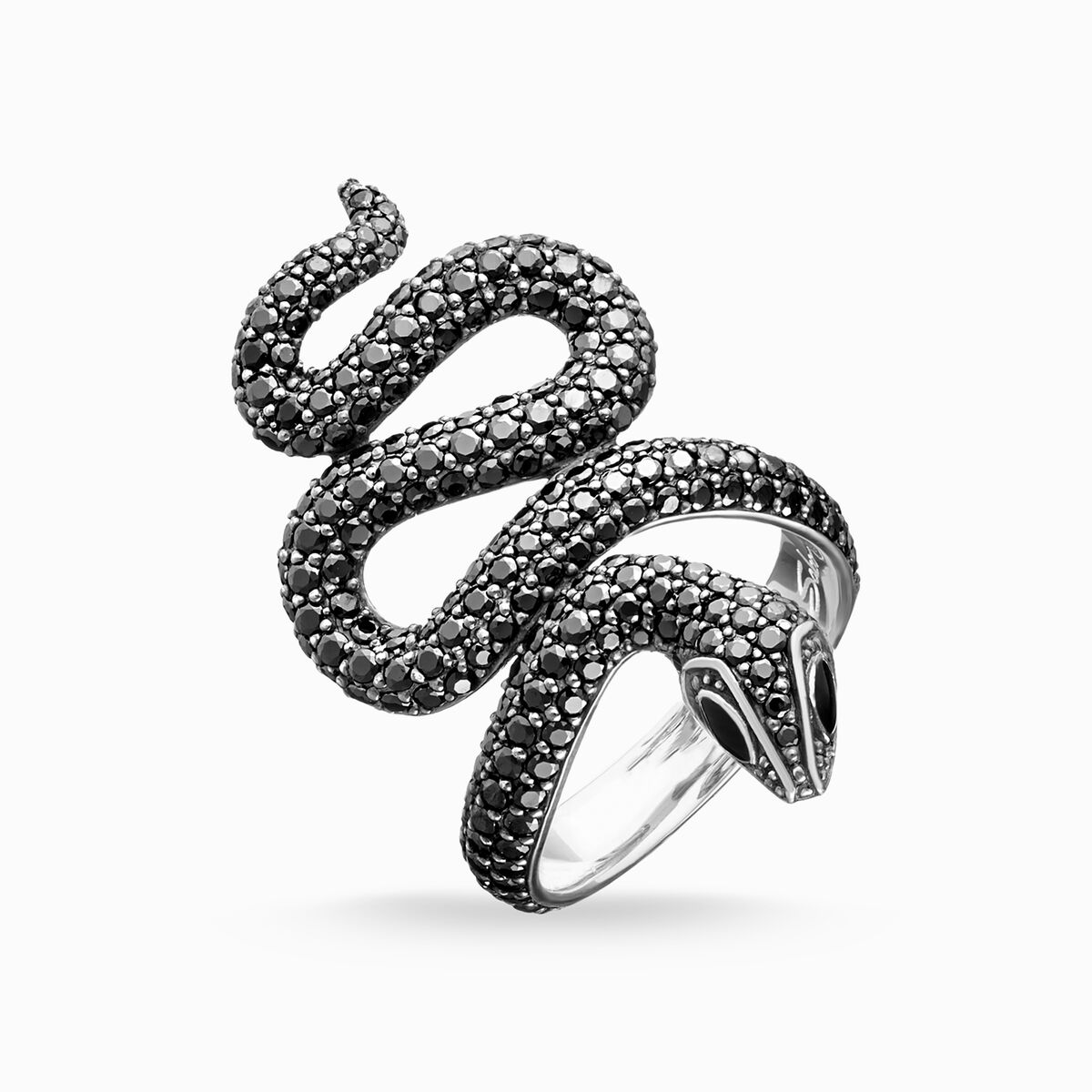 Ring black snake pavé