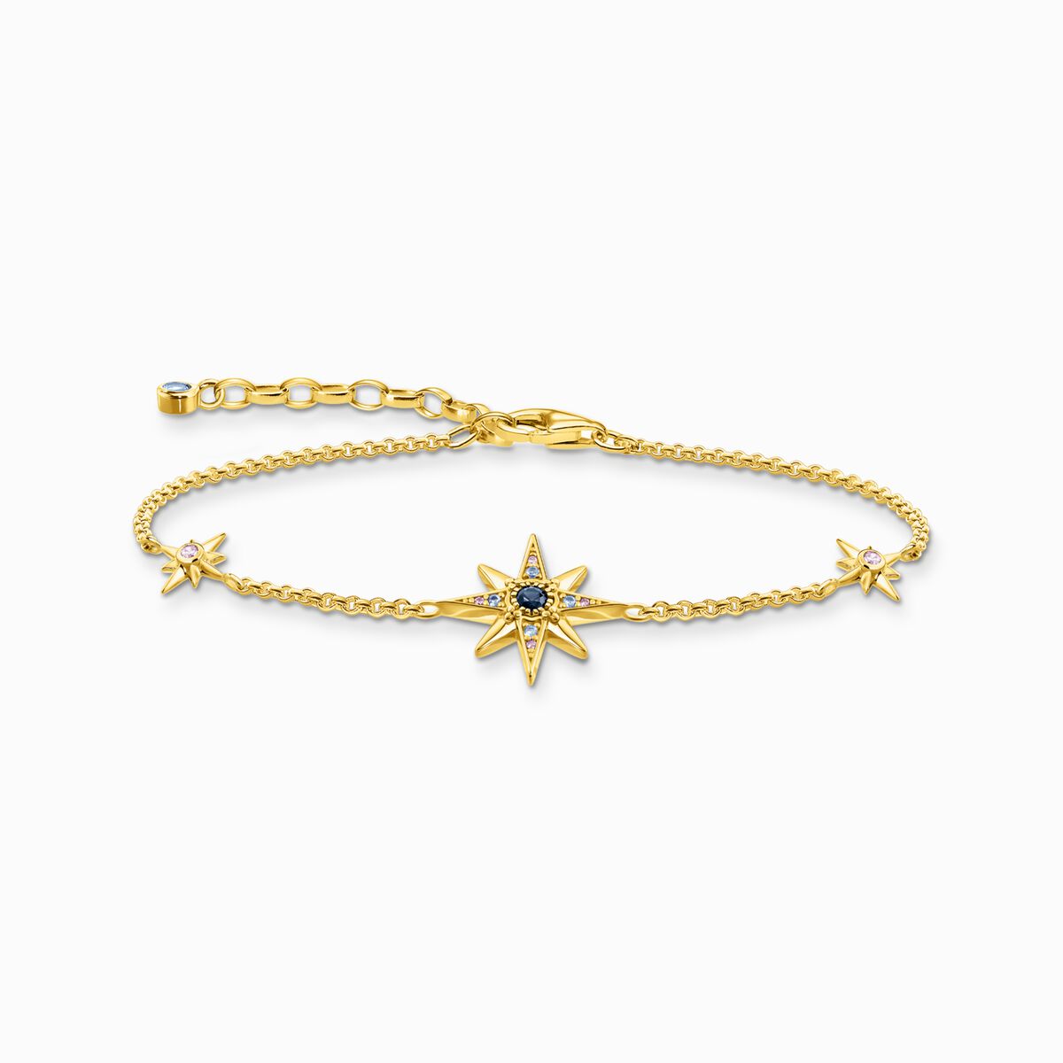 Bracelet Royalty star with stones gold