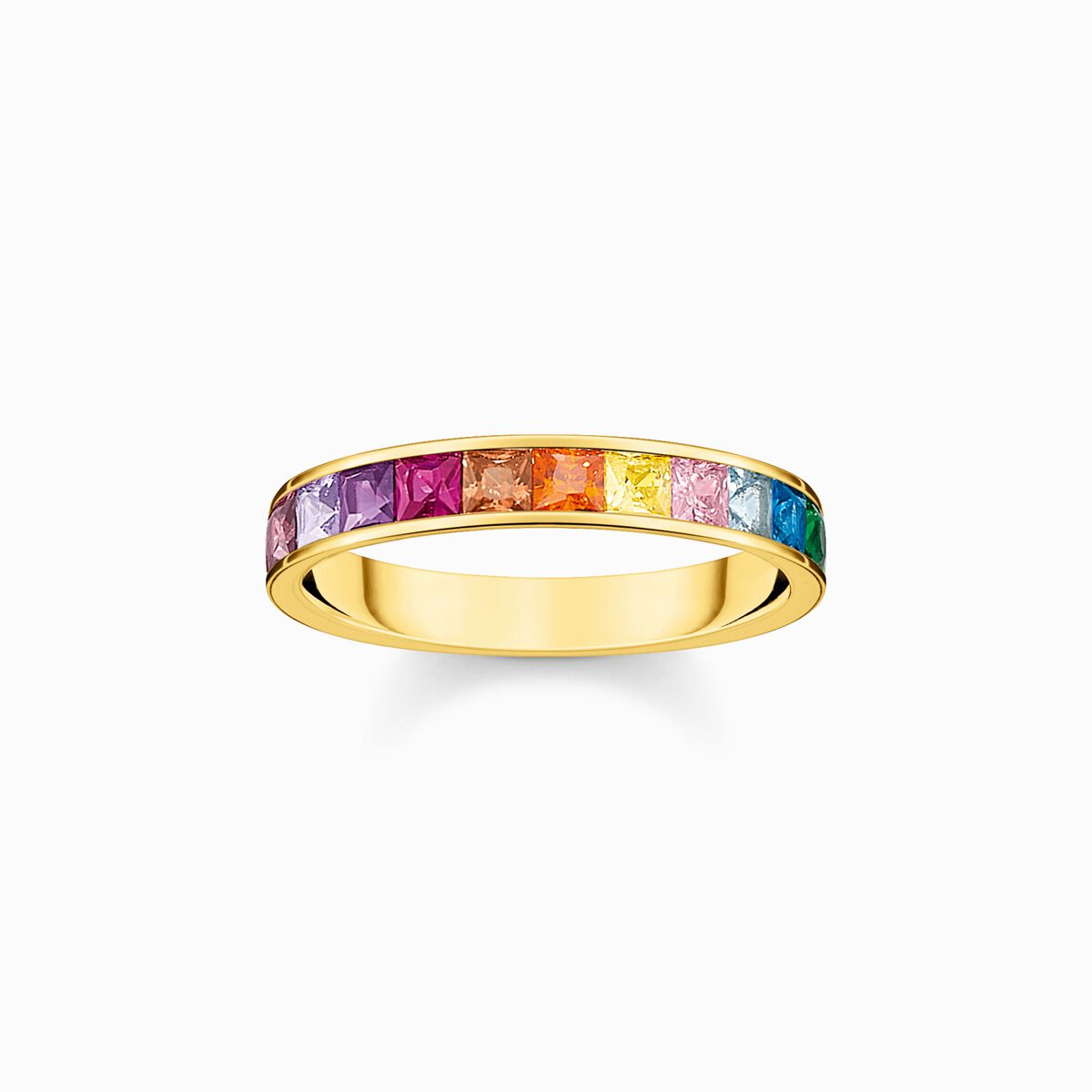 Ring colourful stones gold