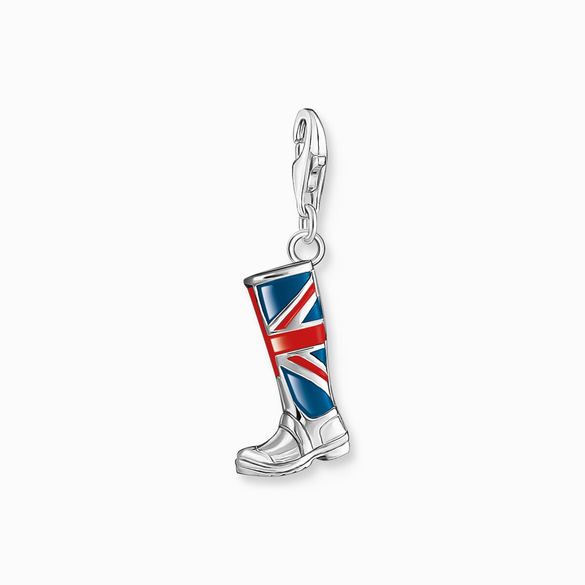 Silver charm pendant LONDON boot with Union Jack