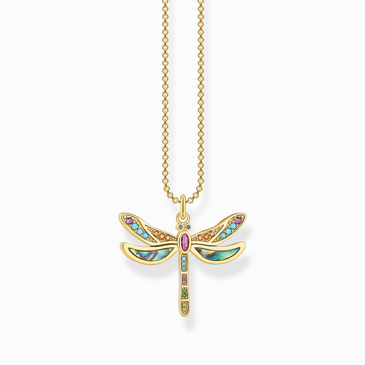 Necklace dragonfly gold