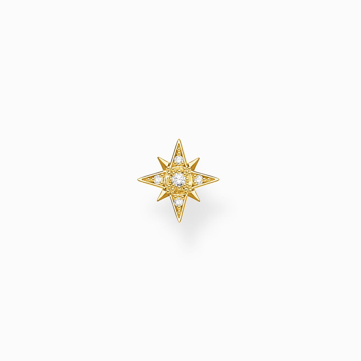 Single ear stud star gold