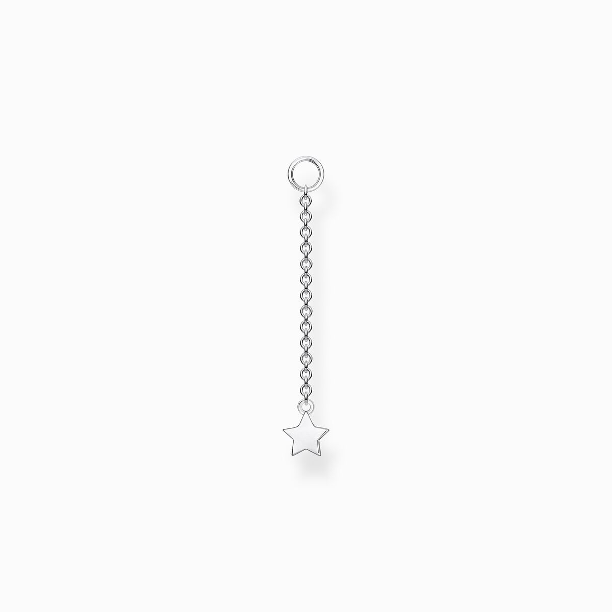 Single ear pendant star silver