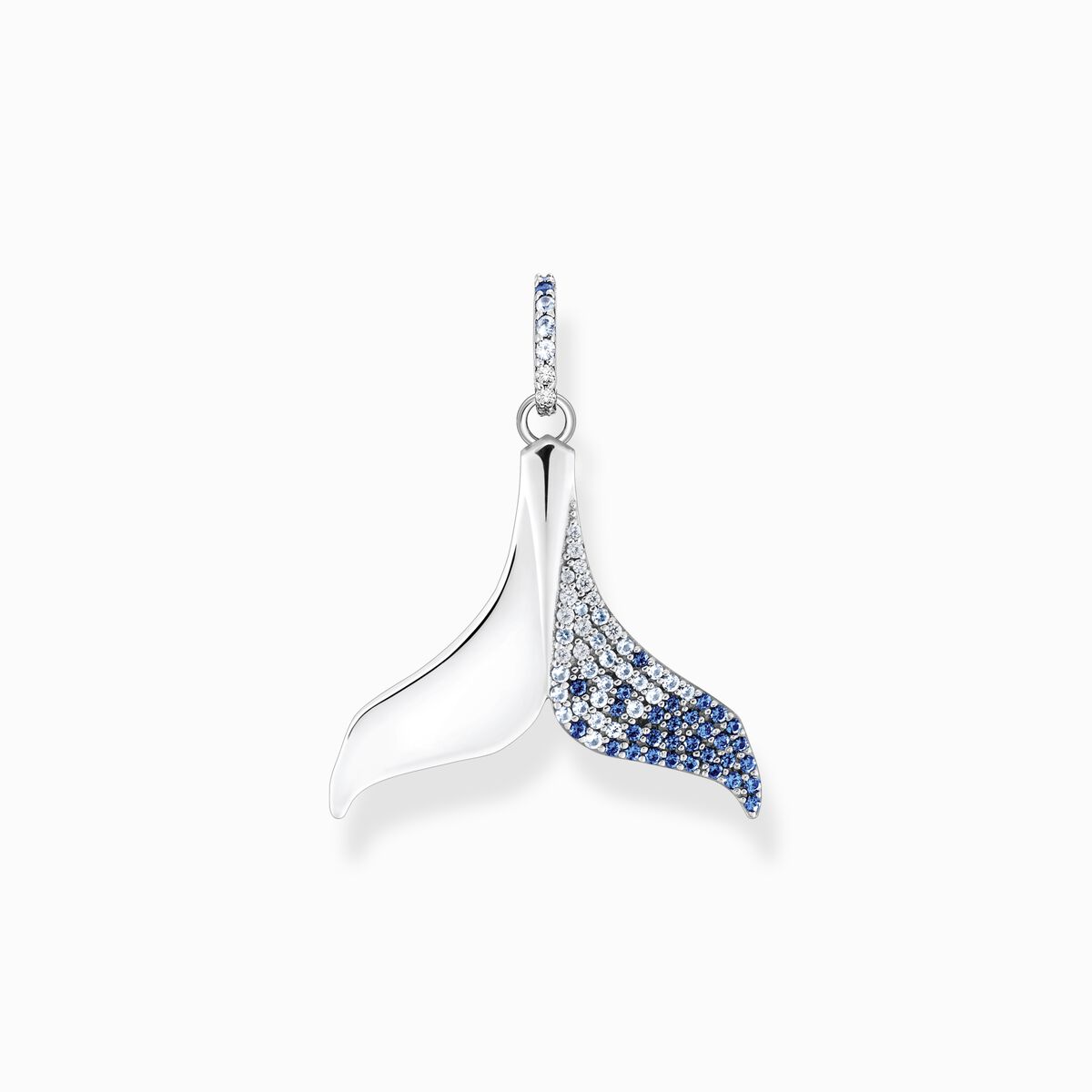 Pendant tail fin with blue stones