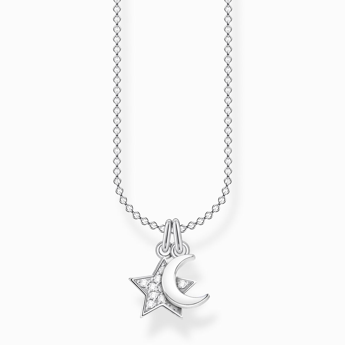 Jewellery set moon and stars silver