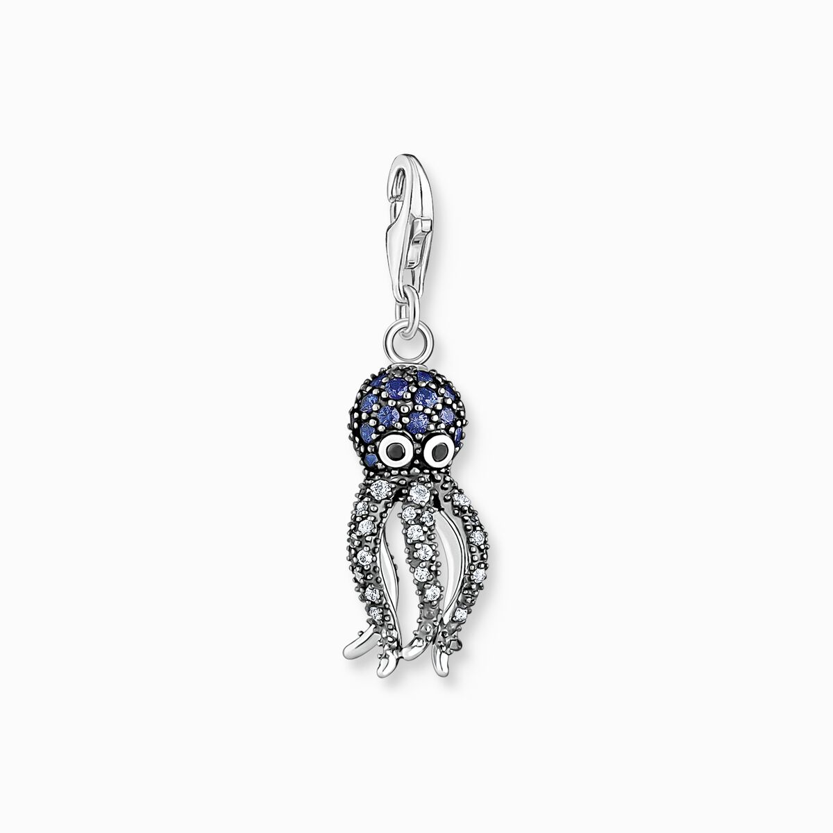 Charm pendant octopus with blue stones