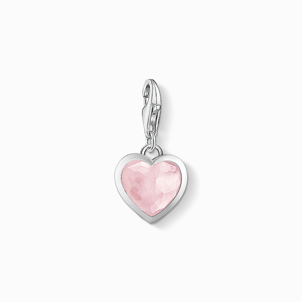 Charm pendant pink heart