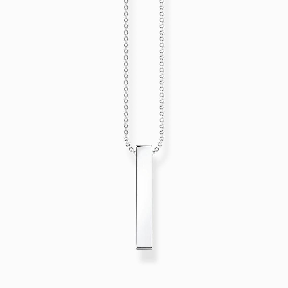 Necklace with white stones silver