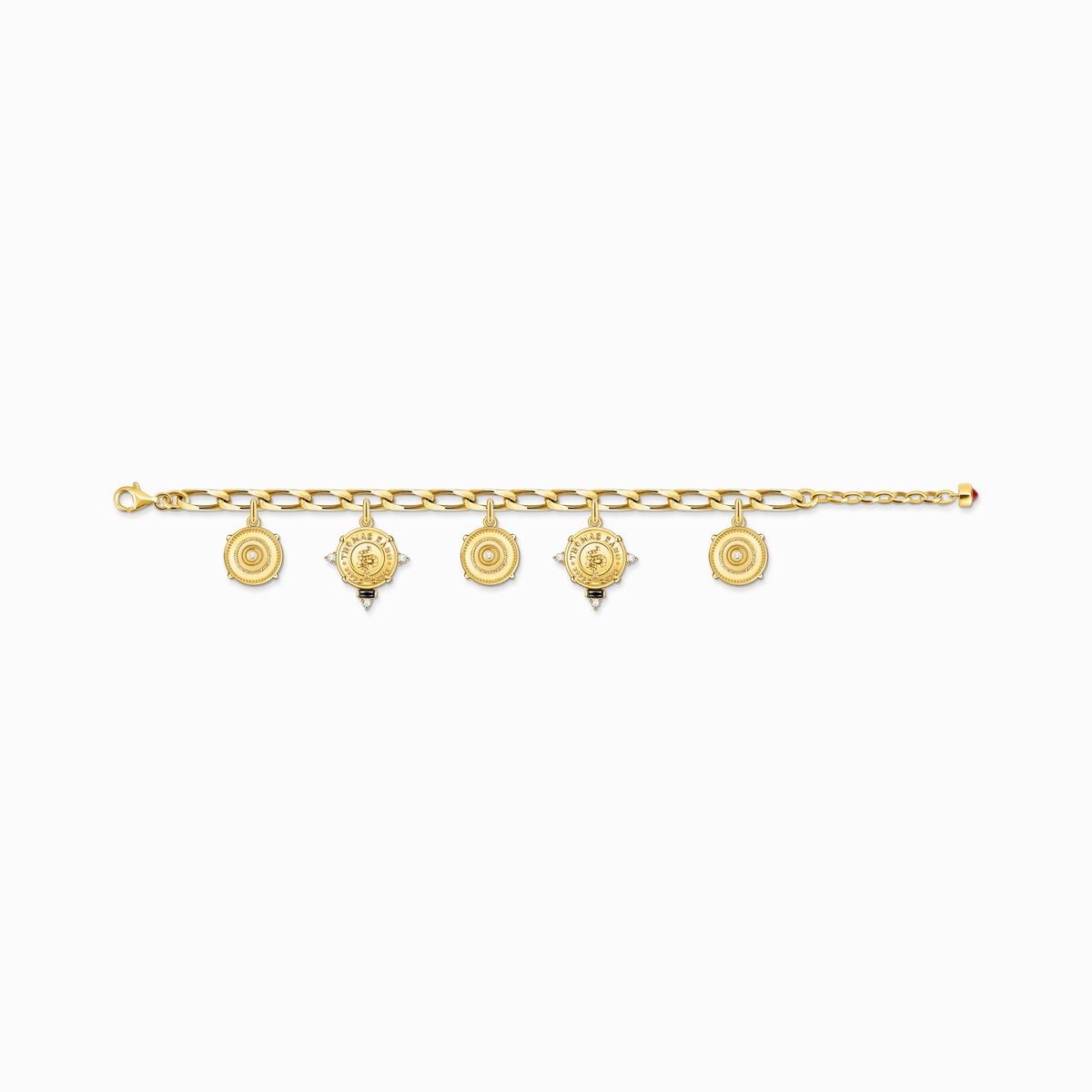 Bracelet with disc gold plated