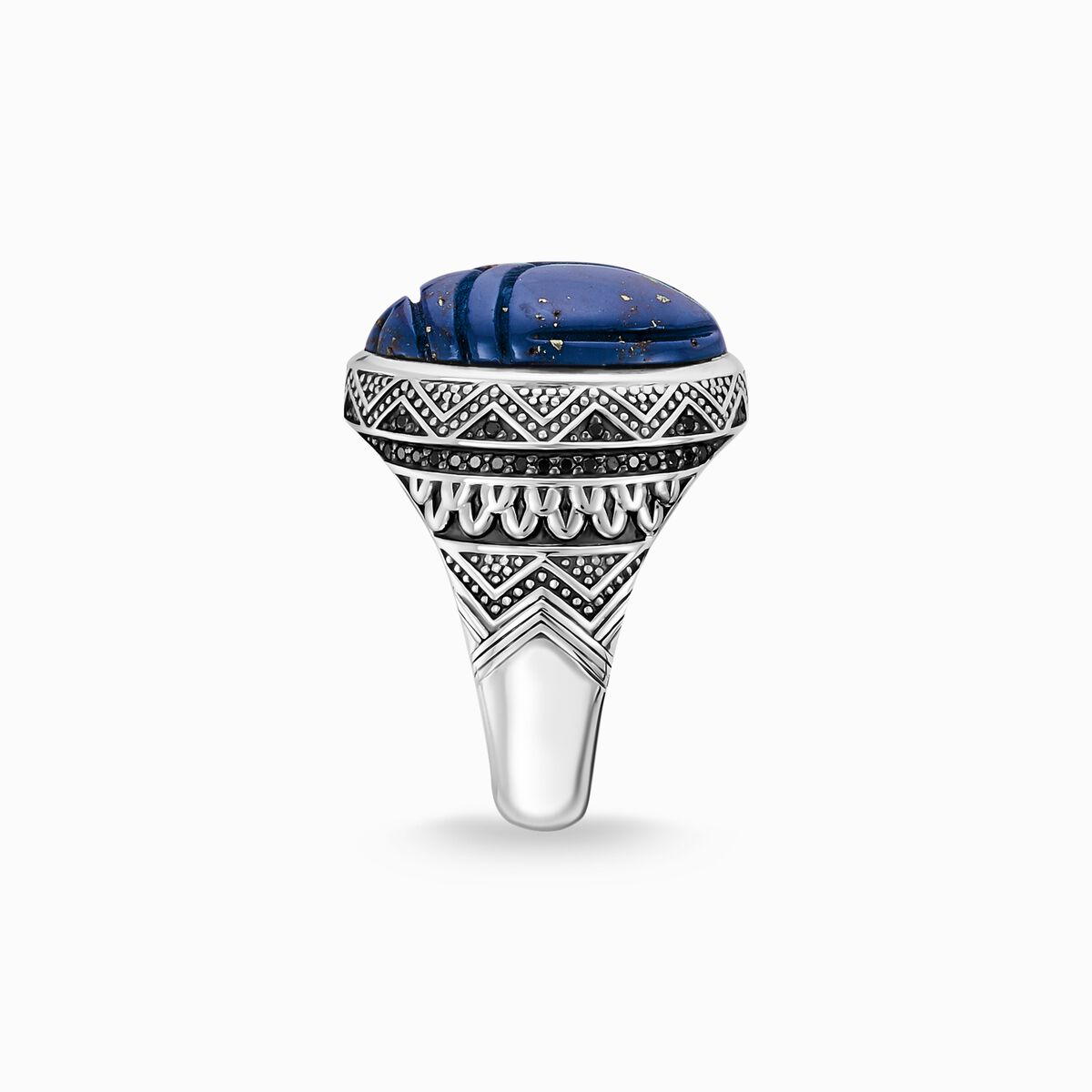 Ring blue scarab