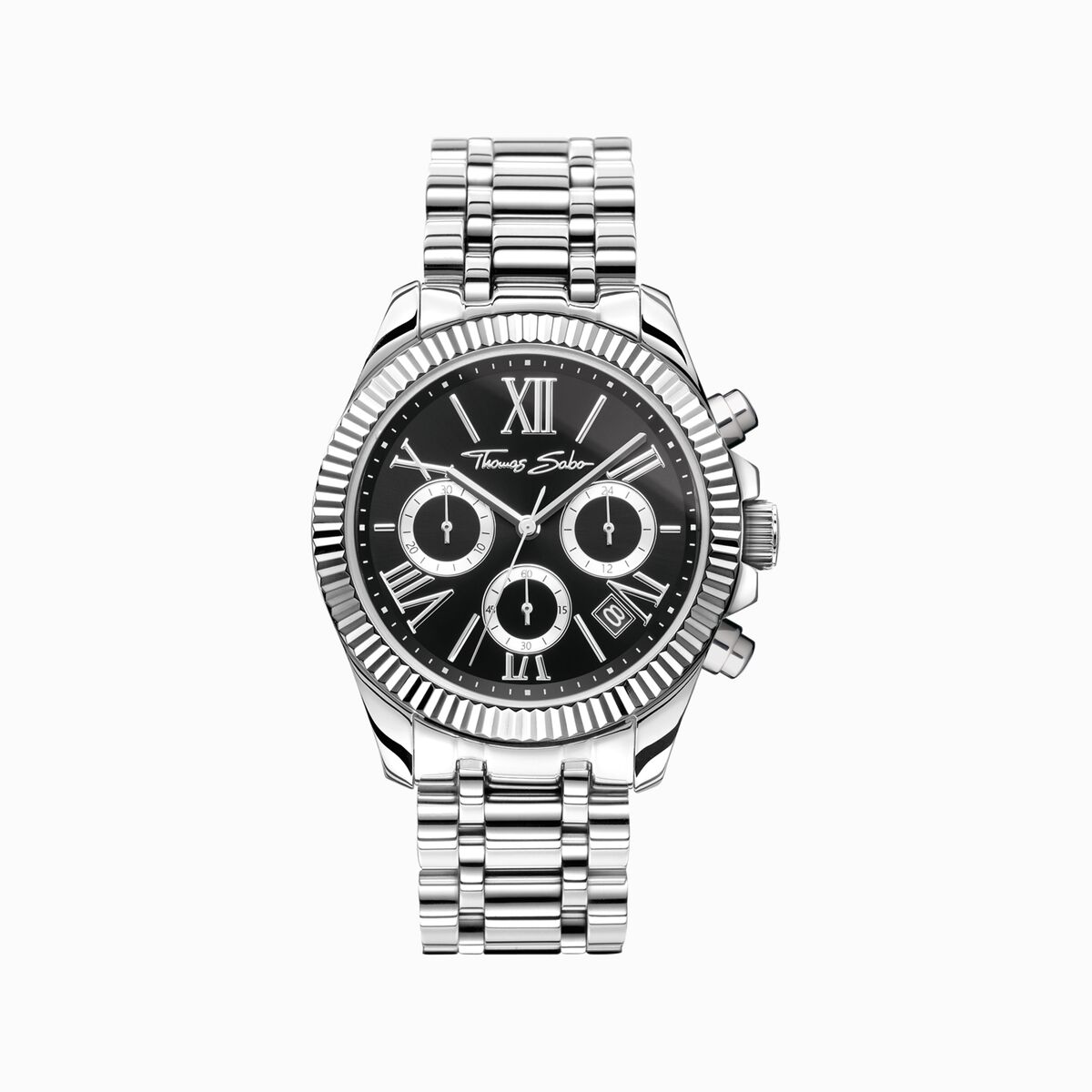 Watch Divine Chrono with dial in black silver-coloured