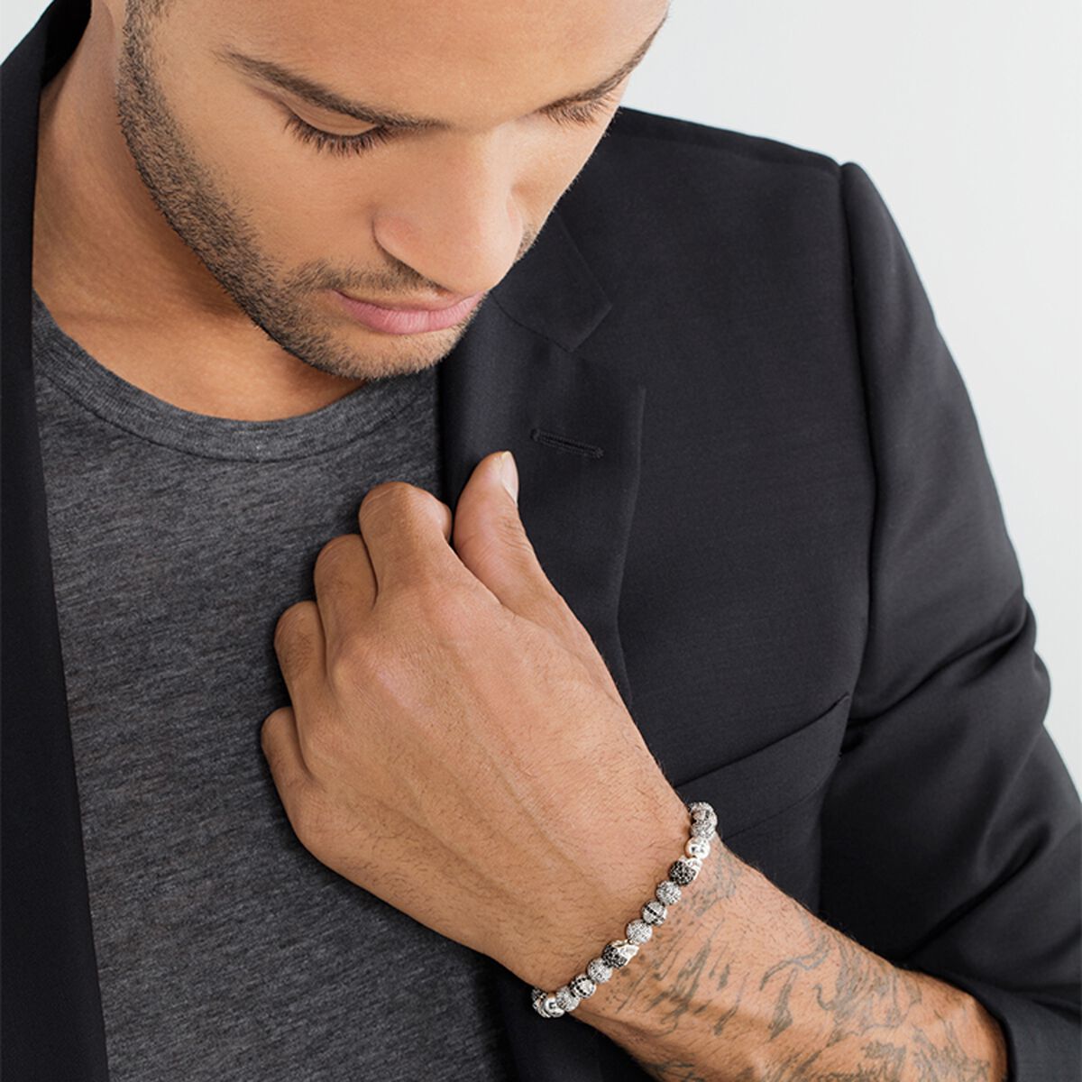 Bracelet cross and skull