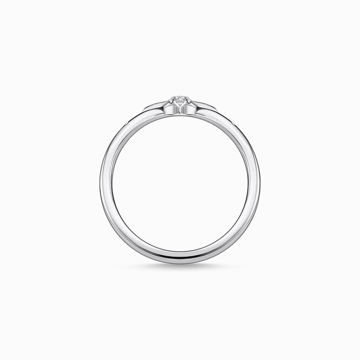 Ring star stones silver