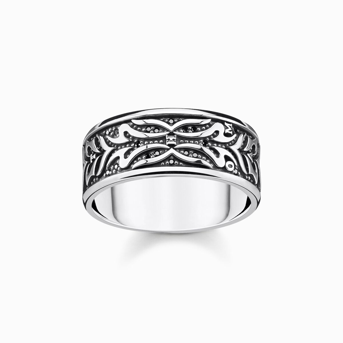 Ring black tiger pattern